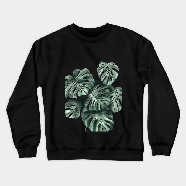 Monstera Deliciosa Leaves 8 Crewneck Sweatshirt by gusstvaraonica